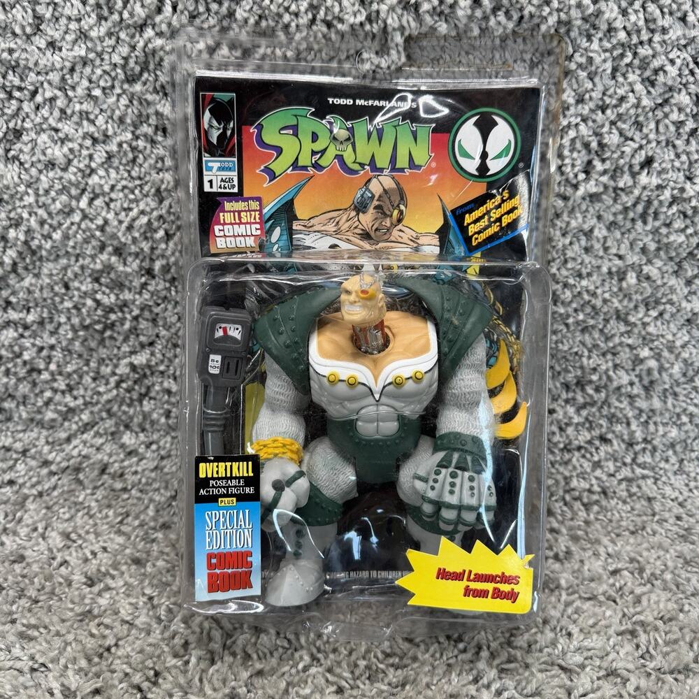 1994 Todd McFarlane Spawn Overkill Action Figure Comic Book Sealed Vintage